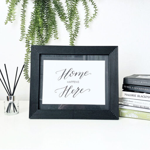 HOME-HAPPENS-HERE-CALLIGRAPHY-PRINT-SHELF