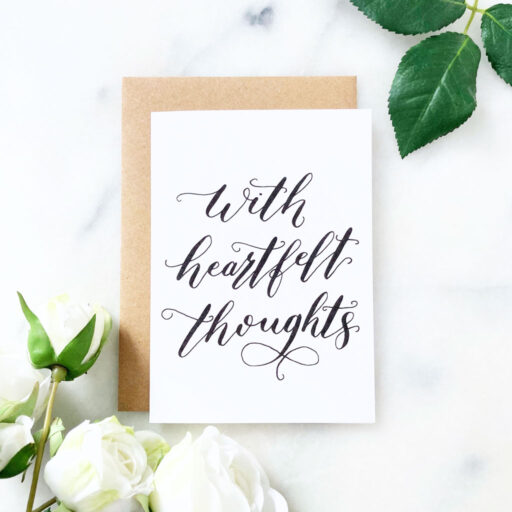 With Heartfelt Thoughts Sympathy Greeting Card