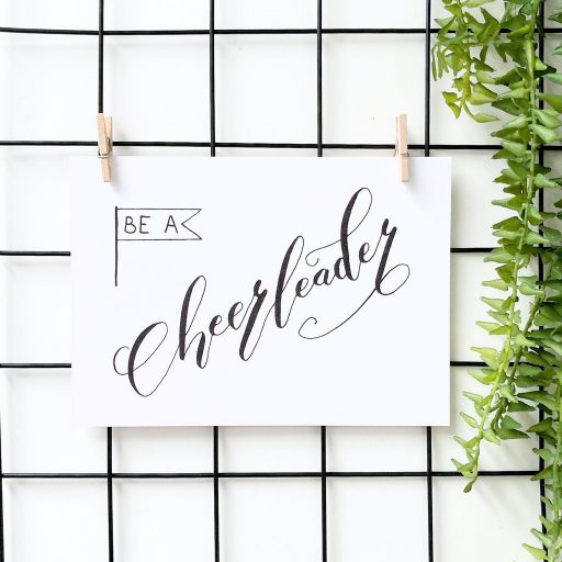 BE A CHEERLEADER POSTCARD
