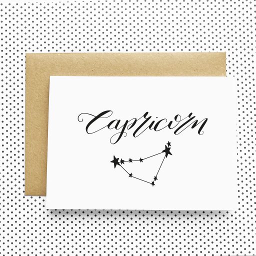 Capricorn Star Sign Card