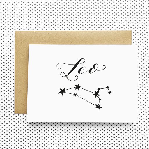 Leo Star Sign Card
