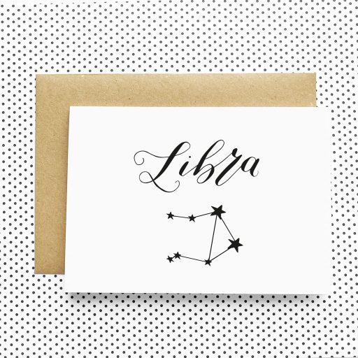 Libra Star Sign Card