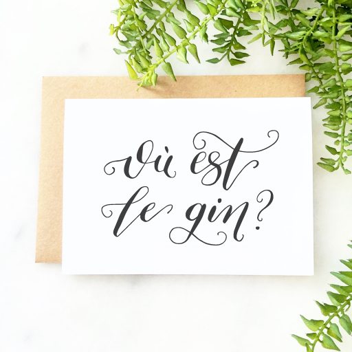 Où est le gin?